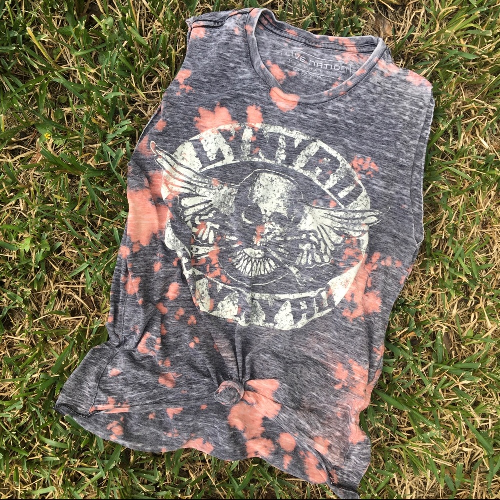 Reverse Tie-Dyed Lynyrd Skynyrd Band Shirt